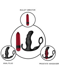 ARMONY - KNIGHT VIBRADOR ANAL PROSTATA & ANILLO CONTROL REMOTO NEGRO