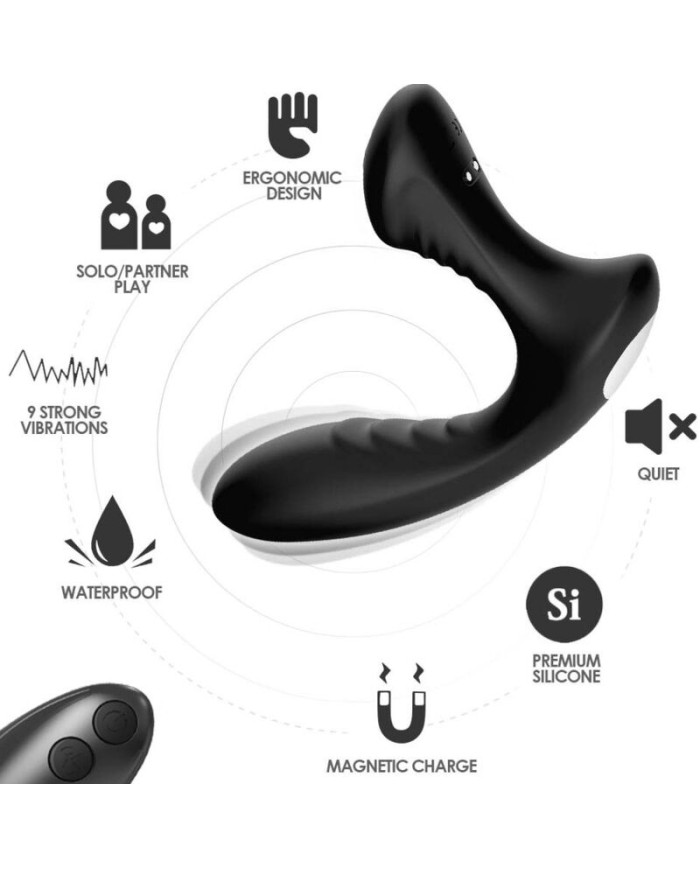 ARMONY - STORM VIBRADOR ANAL PROSTATA & PLUG CONTROL REMOTO NEGRO