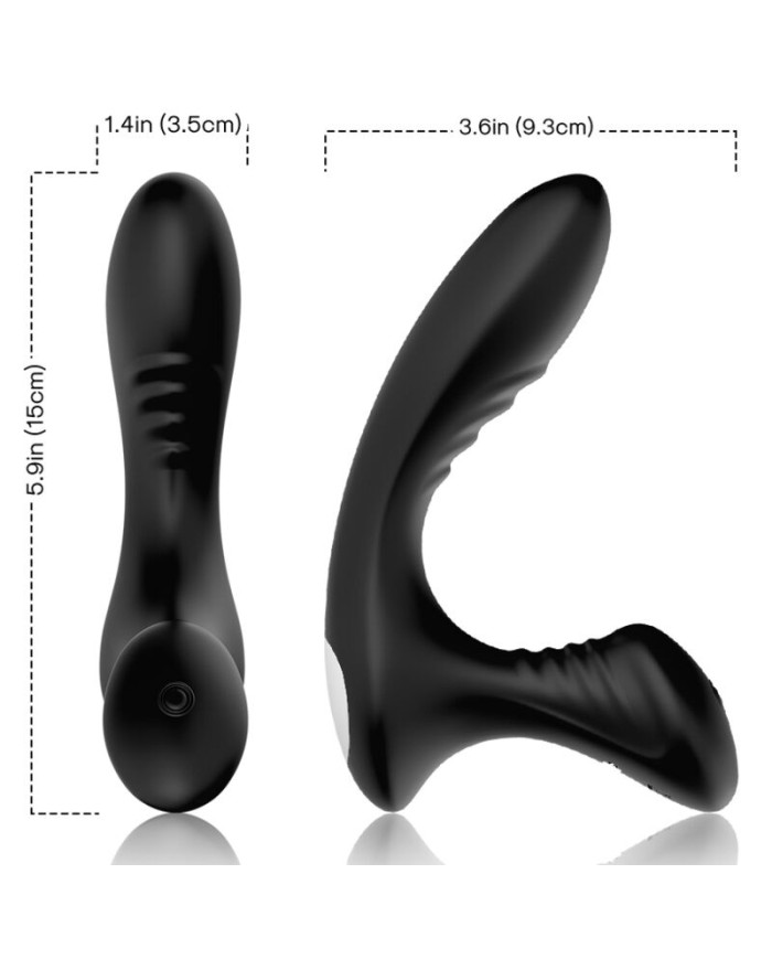 ARMONY - STORM VIBRADOR ANAL PROSTATA & PLUG CONTROL REMOTO NEGRO