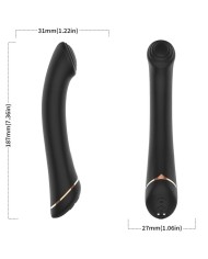 ARMONY - VIBRADOR CABEZA PLANA SILICONA NEGRO