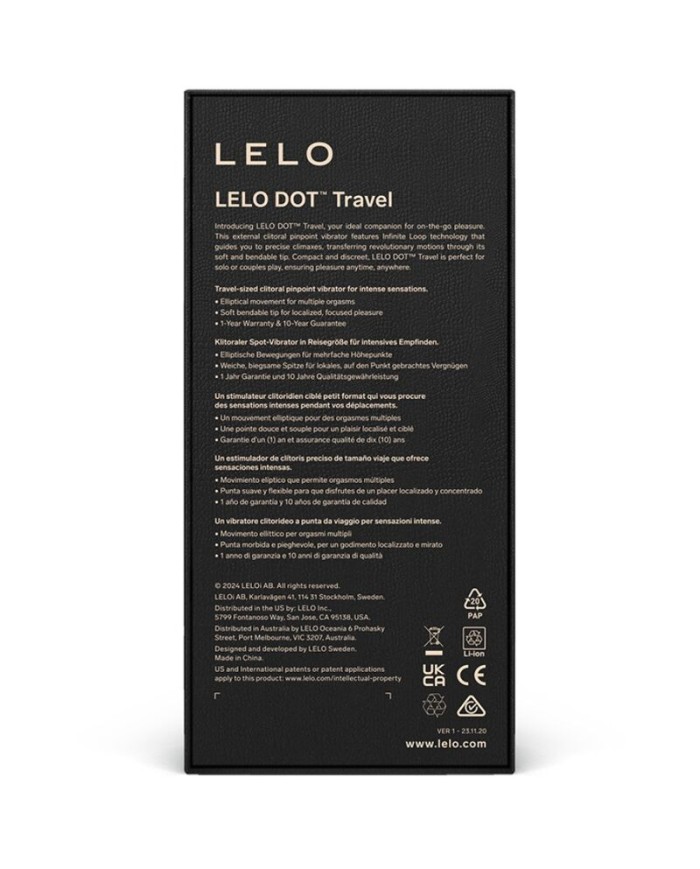 LELO - DOT TRAVEL ESTIMULADOR DE CLÍTORIS ROSA