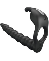 PRETTY LOVE - BLACKNEY ANILLO PENE CON PLUG VIBRADOR NEGRO