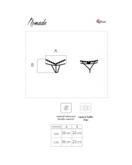 LIVCO CORSETTI FASHION - NOMADE TANGA CROTCHLESS NEGRO L/XL