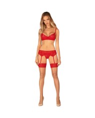 OBSESSIVE - INGRIDIA SET TRES PIEZAS ROJO XS/S