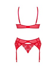 OBSESSIVE - INGRIDIA SET TRES PIEZAS ROJO XS/S