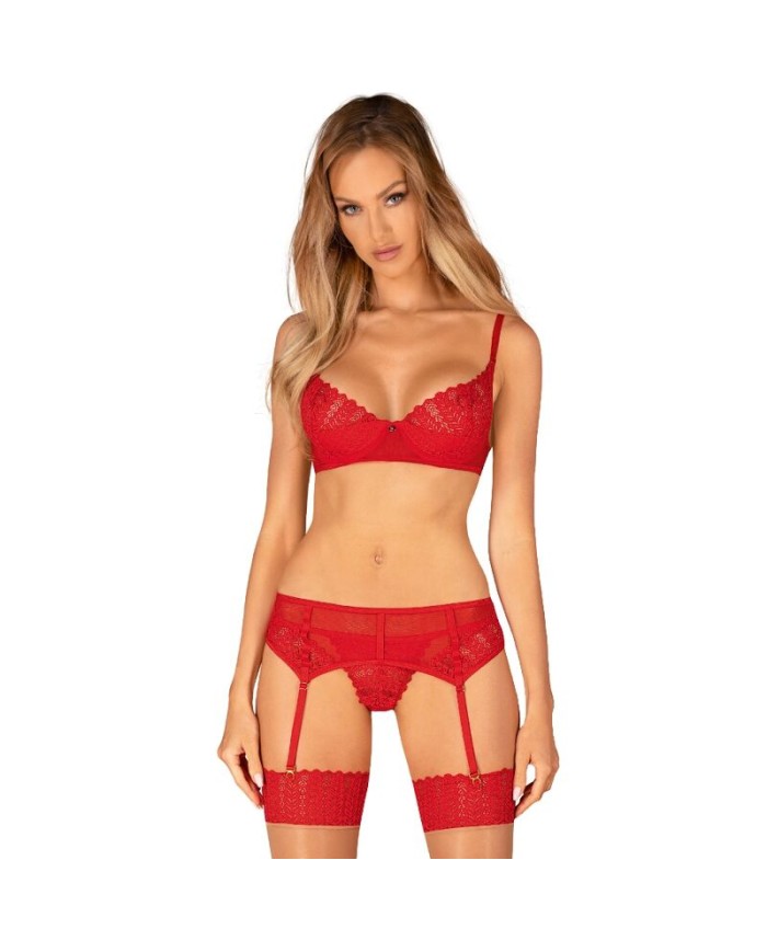 OBSESSIVE - INGRIDIA SET TRES PIEZAS ROJO M/L