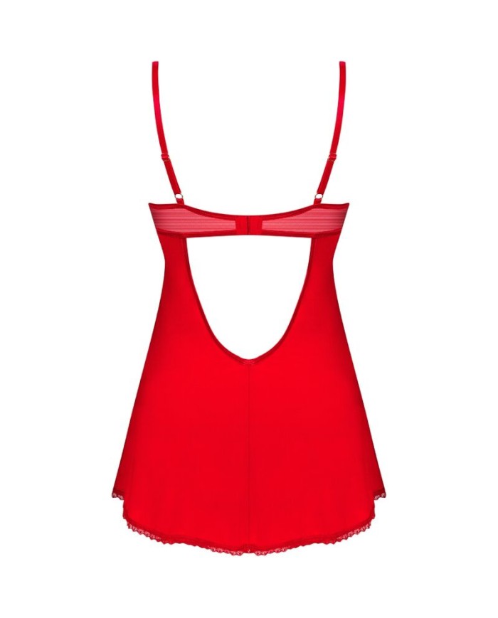 OBSESSIVE - INGRIDIA CHEMISE & TANGA ROJO XS/S