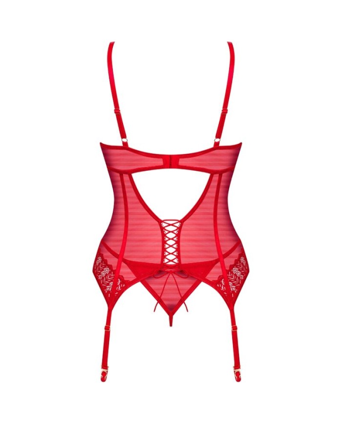 OBSESSIVE - INGRIDIA CORSET & TANGA ROJO XS/S