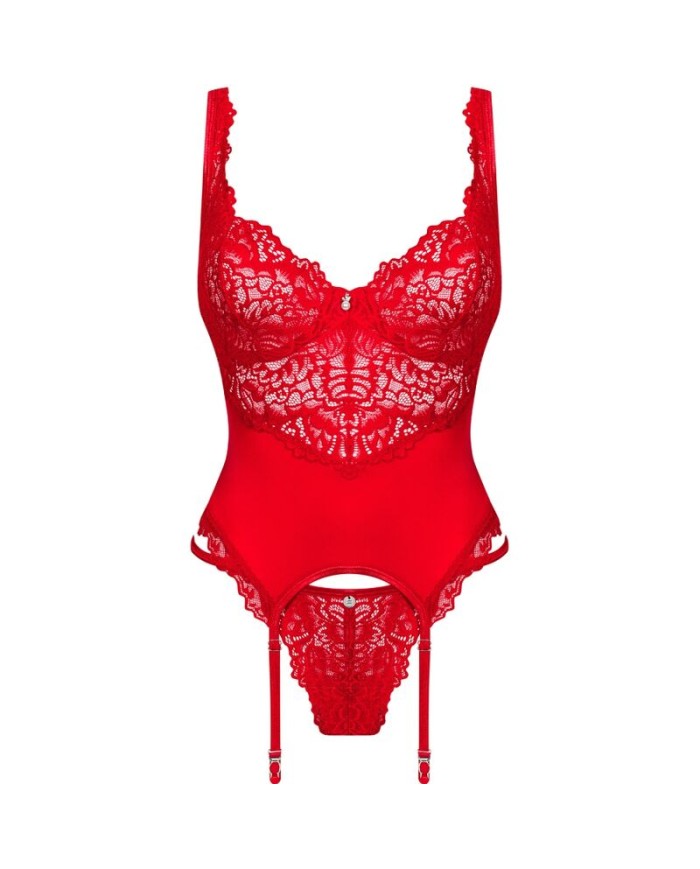 OBSESSIVE - AMOR CHERRIS CORSET & TANGA  S/M