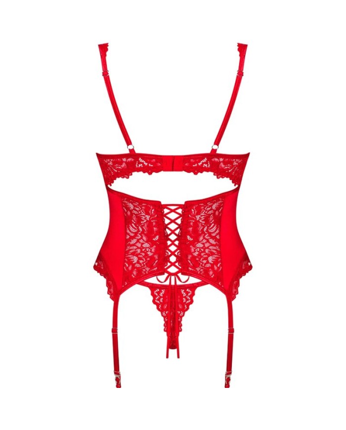 OBSESSIVE - AMOR CHERRIS CORSET & TANGA  S/M