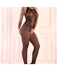 LIVCO CORSETTI FASHION - MAERI LC 17341 BODYSTOCKING CROTCHLESS NEGRO TALLA ÚNICA