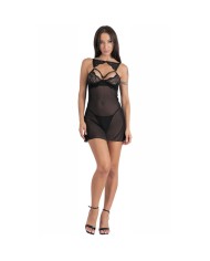 LIVCO CORSETTI FASHION - KROLINA LC 90734 CHEMISE + TANGA NEGRO L/XL