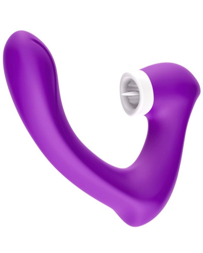 ARMONY - SECRETKISS ESTIMULADOR CON LENGUA CLITORIS & VIBRADOR CURVO VIOLETA