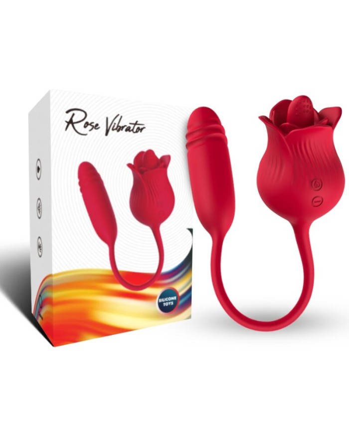 ARMONY - ROSELIP ESTIMULADOR CLITORIS CON LENGUA 10 MODOS & VIBRADOR ROJO