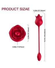 ARMONY - ROSA VIBRADOR ESTIMULADOR CLÍTORIS CON COLA 10 MODOS ROJO